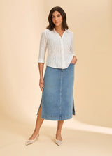 Pull-on Skirt with Slits