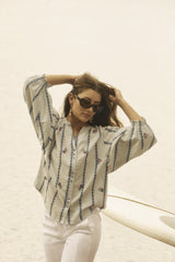 3/4 Sleeve Embellished Shirt