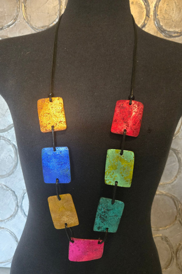 Multicolour Mosiac Tile Necklace
