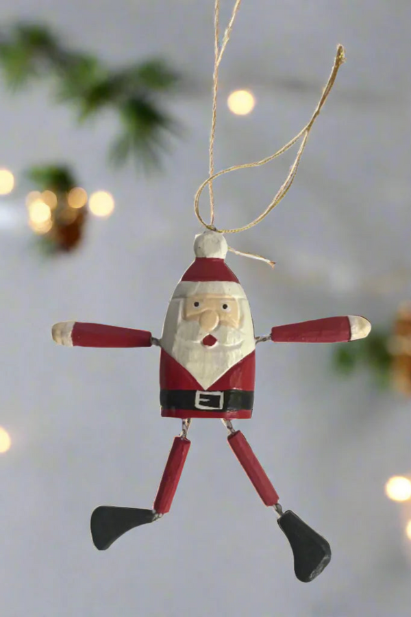 Hanging Puppet Santa Ornament