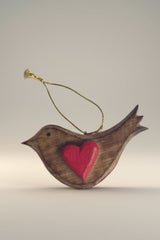 Hanging Bird Ornament RED
