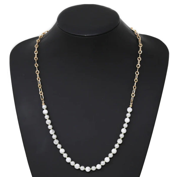 Natural Stone & Pearl Necklace