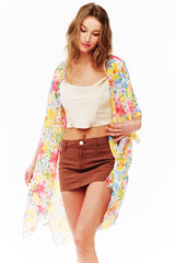 Floral Print Kimono