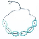 Resin Two Tone Hoop Necklace