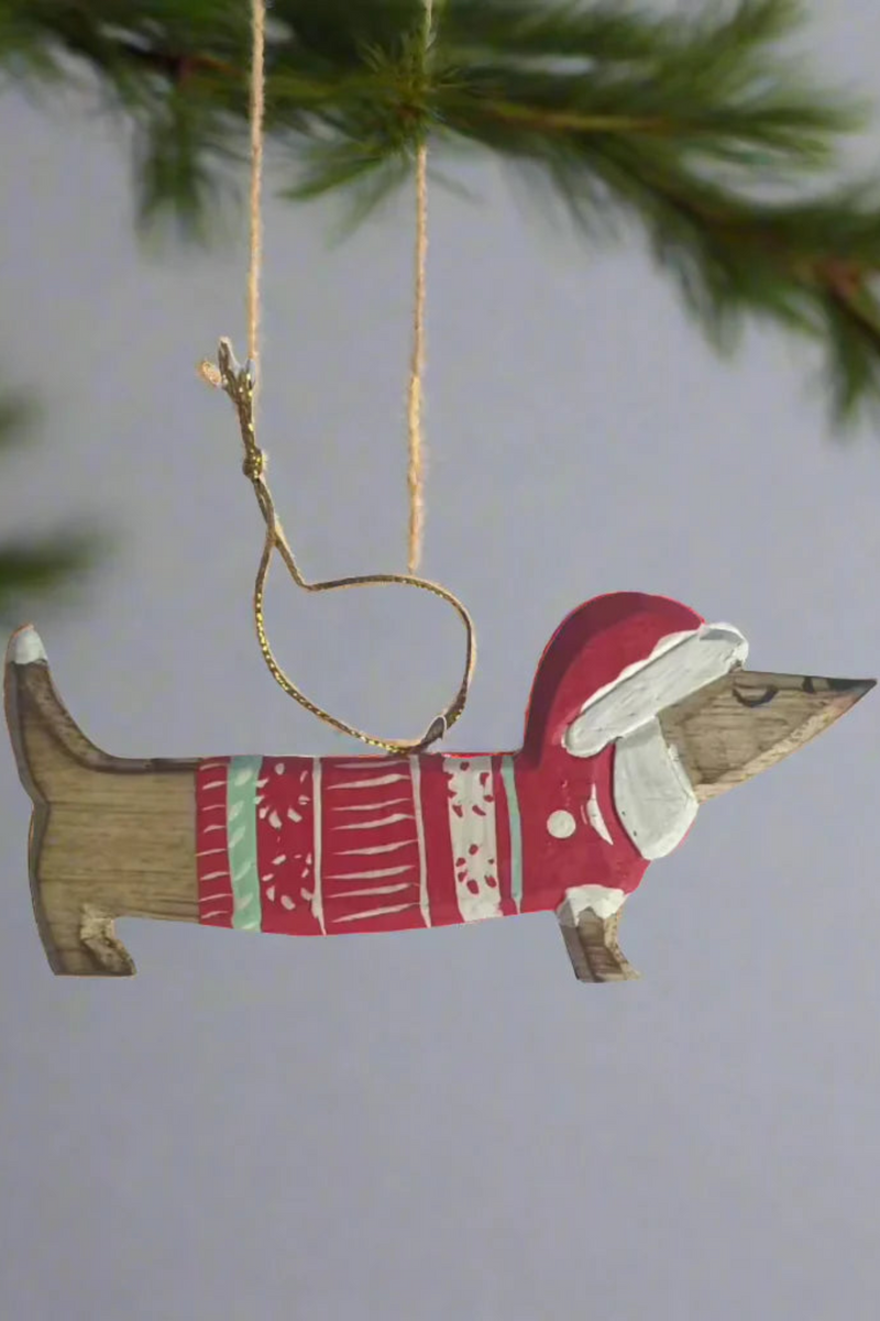 Hanging Sausage Dog Ornament