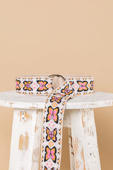 Embroidered Butterfly Belt