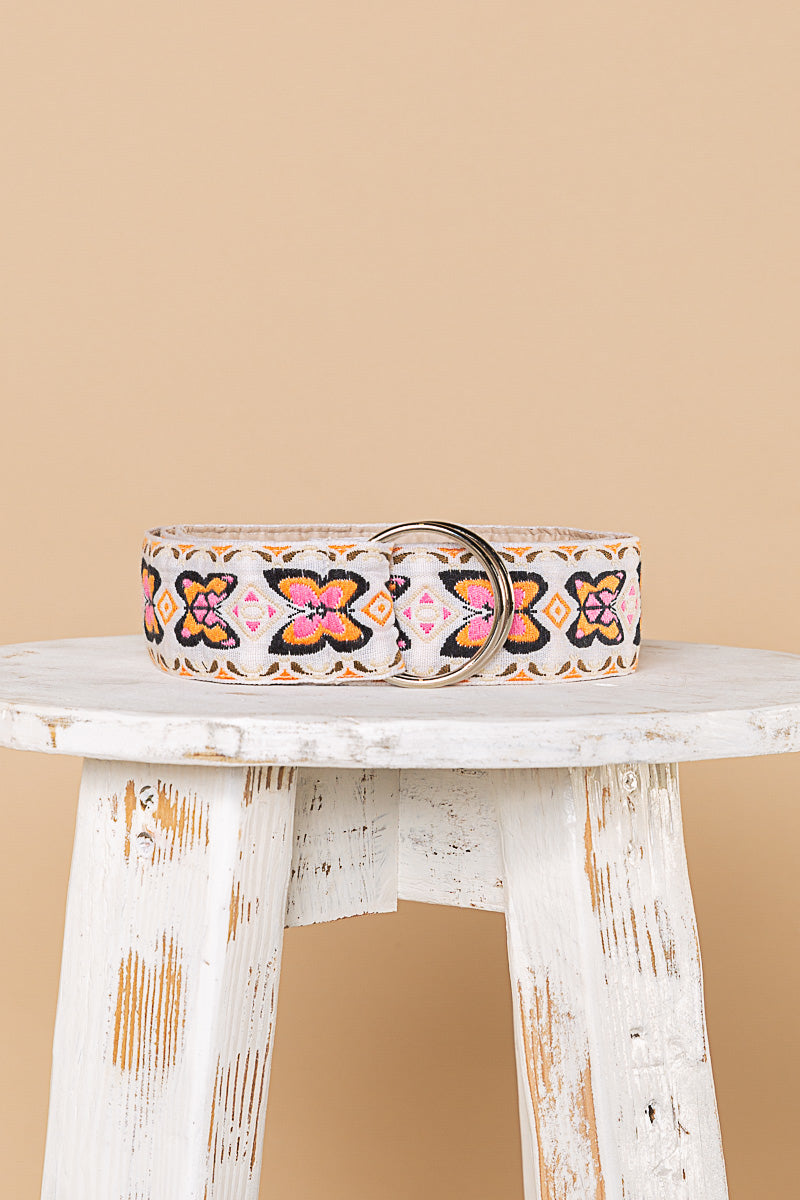 Embroidered Butterfly Belt
