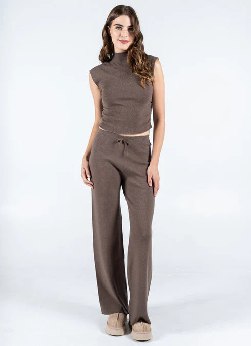 Tie Front Wide Leg Pant