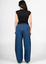 Wide Leg Front Tie Denim Pant
