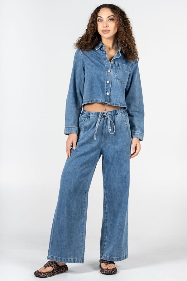 Wide Leg Denim Pants