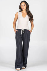 Wide Leg Stripe Pant