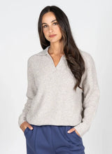 Waffle Knit Polo Sweater