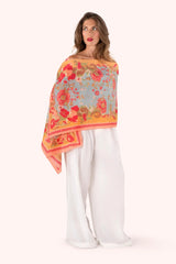 Paisley Poppies Scarf