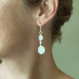 Double Beaten Disc Earrings SILVER