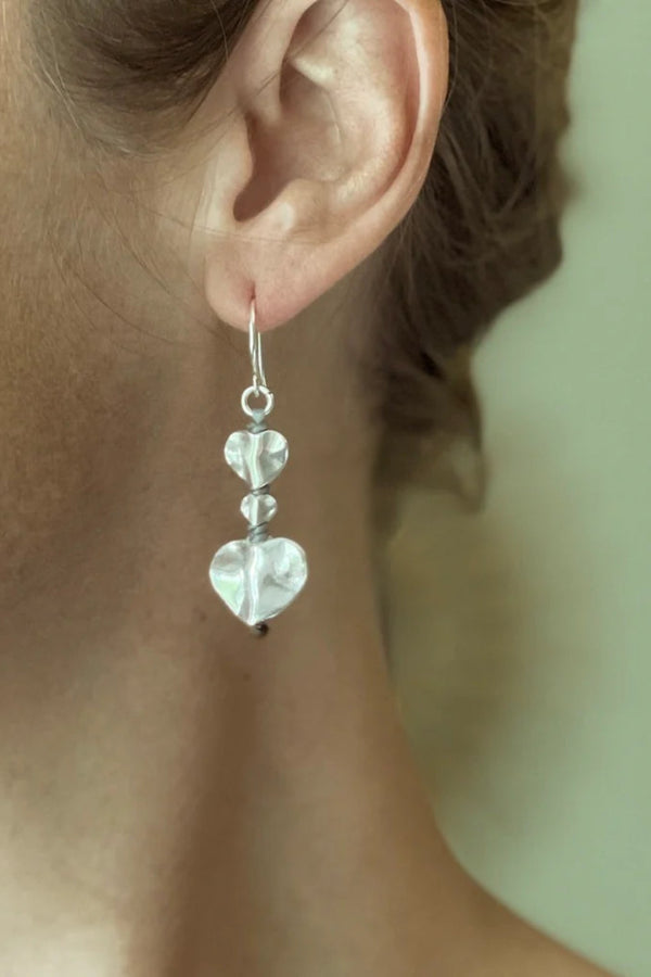 Double Drop Heart Earrings