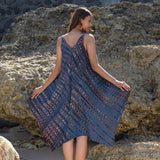 Tie Dye Handkerchief Dress DENIM/GOLD