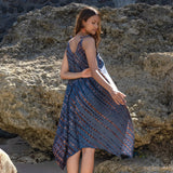 Tie Dye Handkerchief Dress DENIM/GOLD