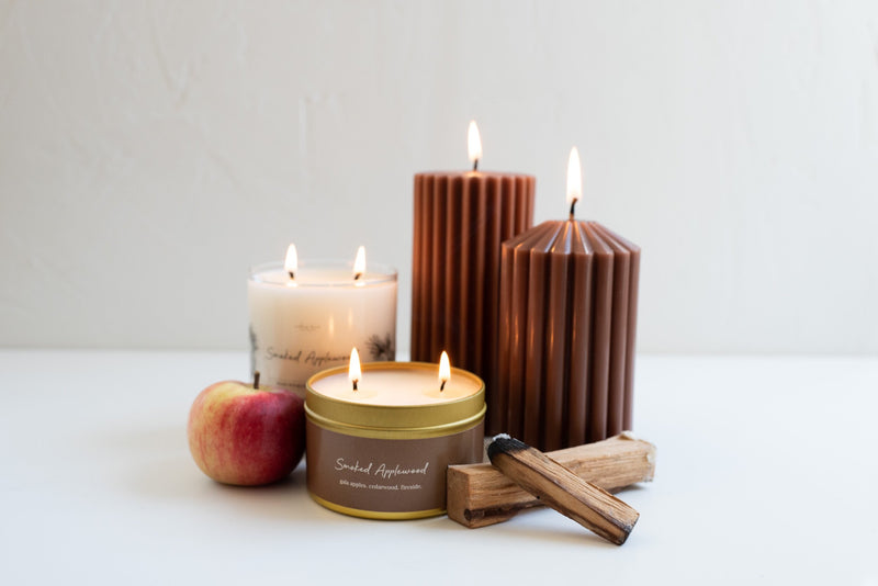 Smoked Applewood Tin Candle