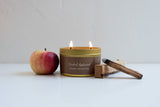 Smoked Applewood Tin Candle