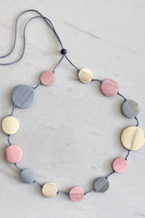 Wooden Round Disk Necklace