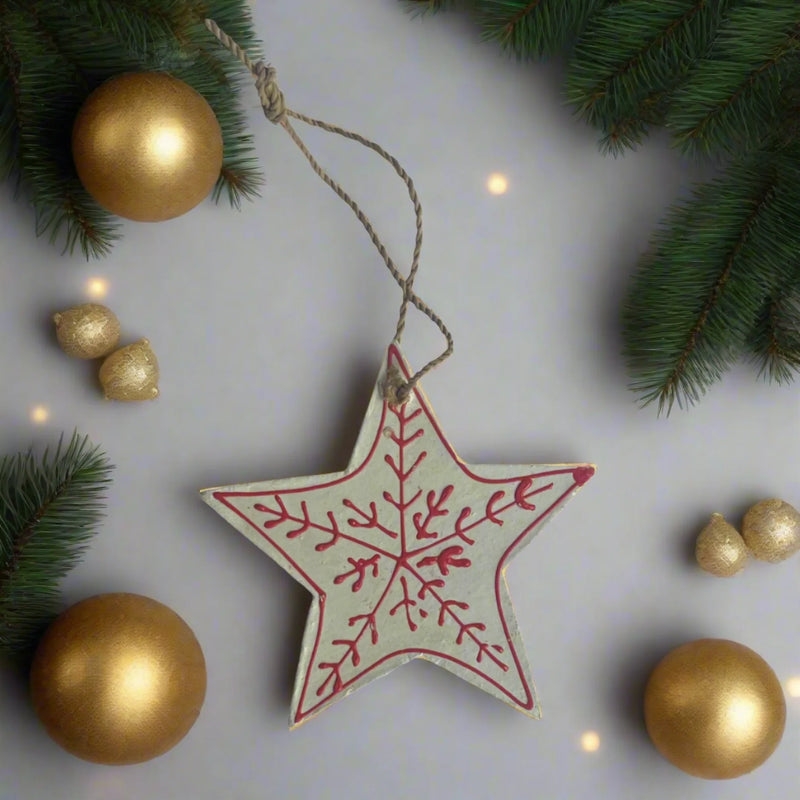 Hanging Star Ornament - White