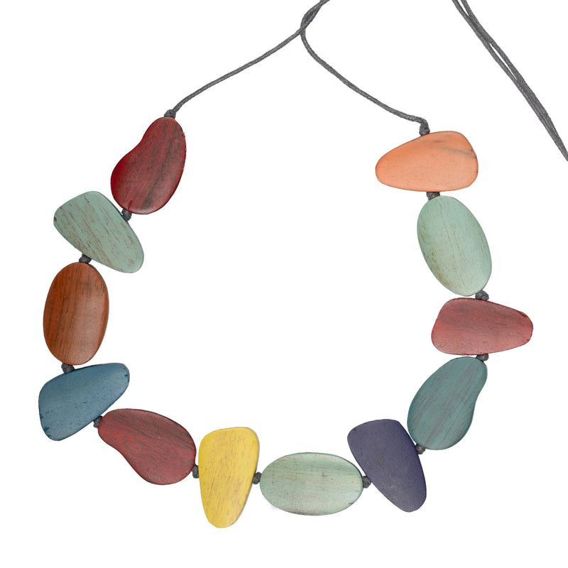 Wooden Pebble Necklace