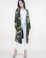 Partial Eyelash Camo Cardigan