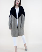 Partial Eyelash Chveron Cardigan