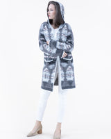 Native Print Duster Cardigan