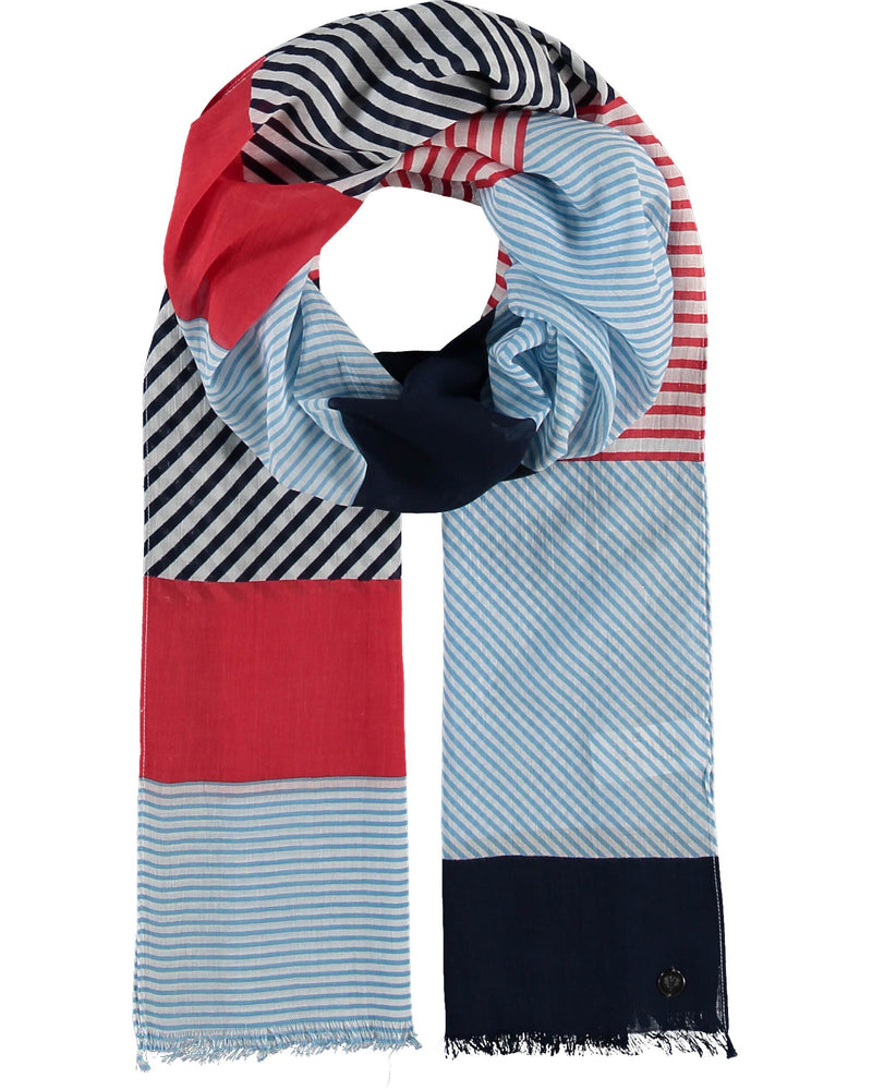 Striped Blocks Cotton Scarf