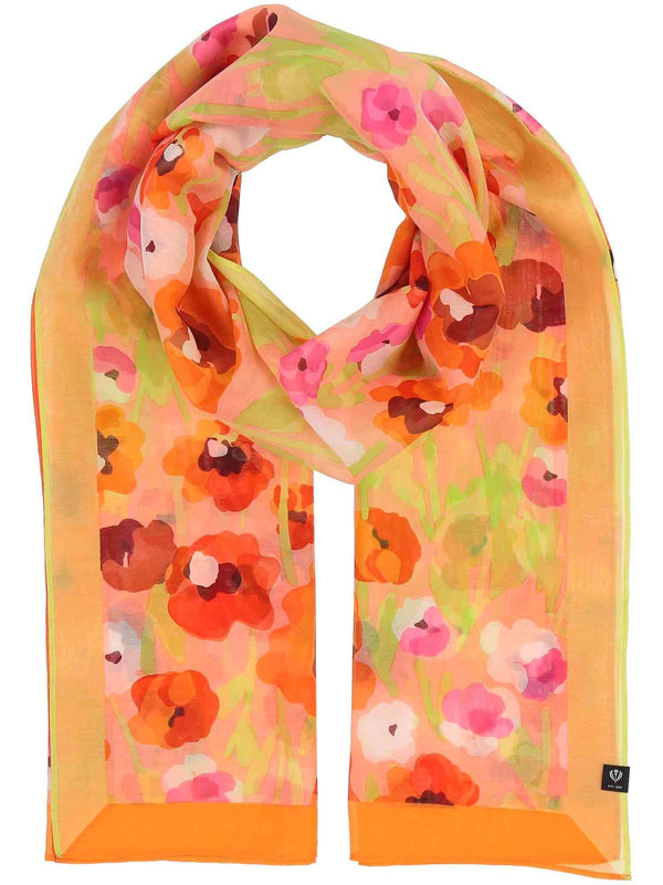 Poppy Floral Oblong Scarf