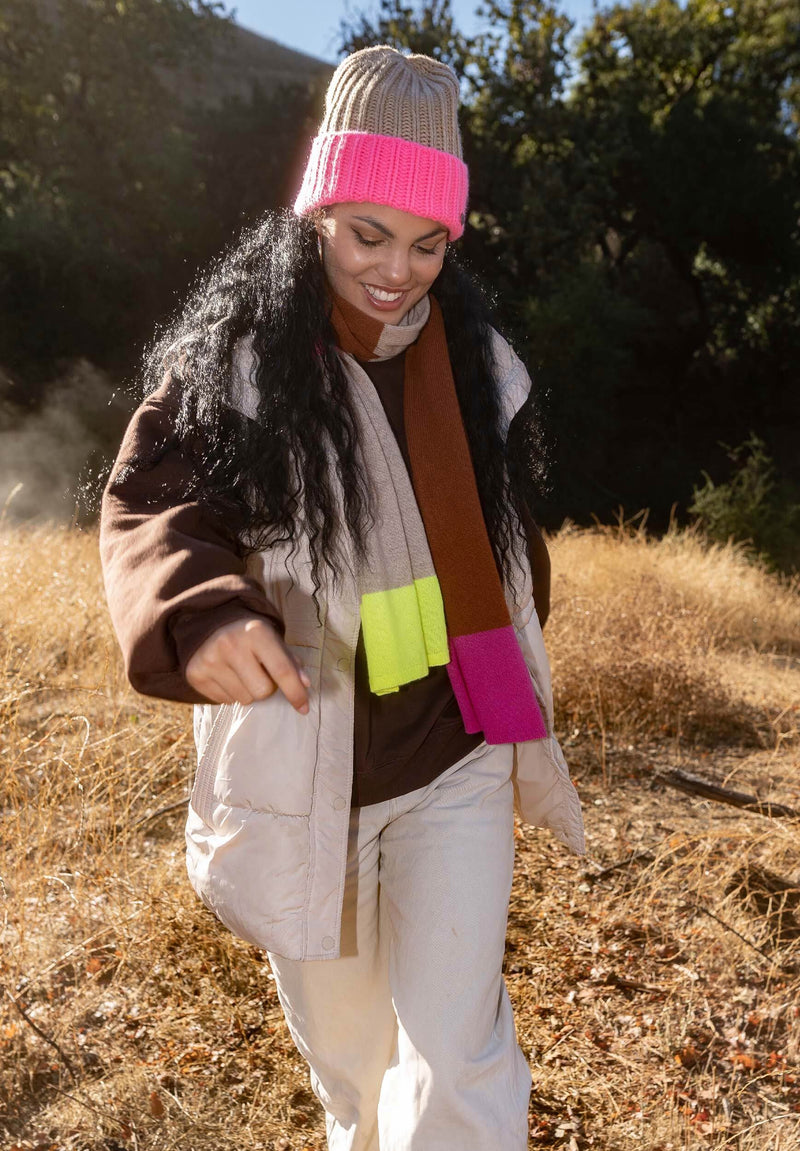 Cashmere Blend Multi Stripe Scarf