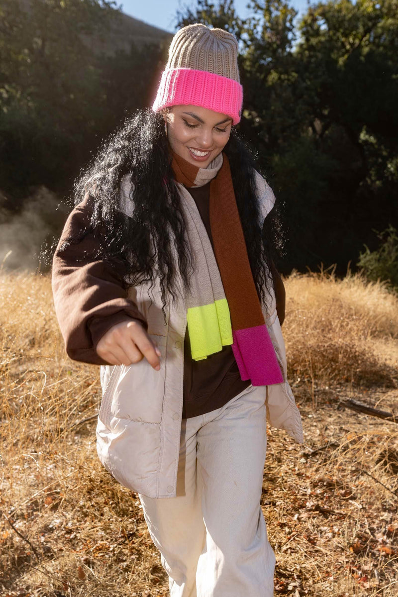 Cashmere Blend Multi Stripe Scarf