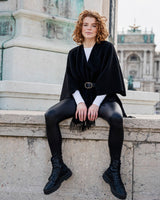 Solid Wool Ruana