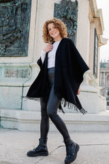 Solid Wool Ruana