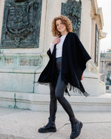 Solid Wool Ruana