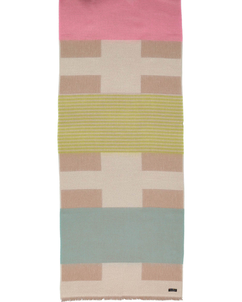 Blocks & Stripes Boucle Eco Scarf