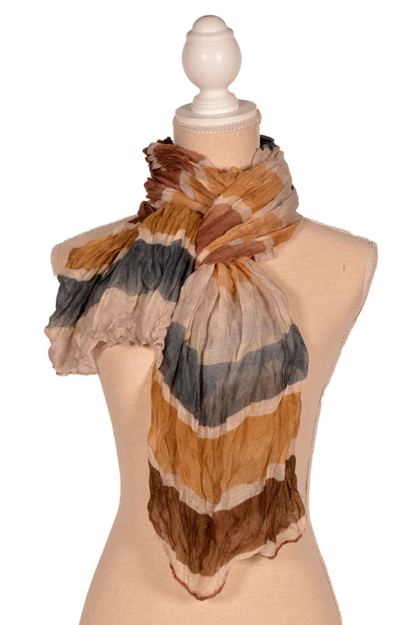 Crinkle Striped Scarf