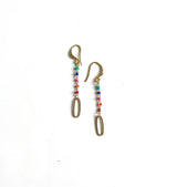 Chainlink Earrings with Beads