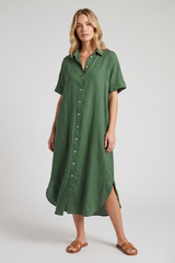 Renee Linen Shirt Dress