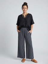 Breezy Linen Pants with Stripes