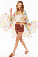 Floral Print Kimono