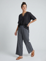 Breezy Linen Pants with Stripes