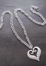 Hammered Heart Necklace