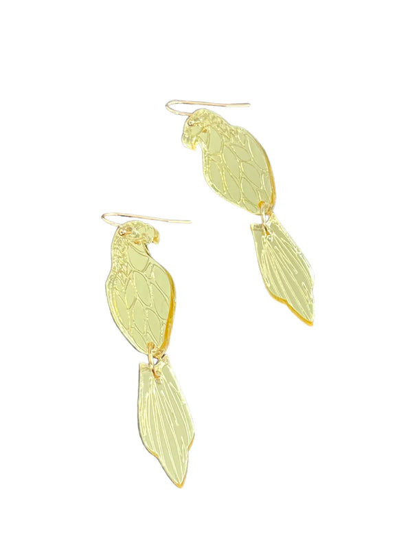 Ibis Gold Parrot Earrings