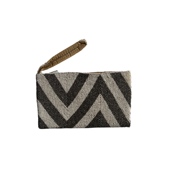 Beaded Zig Zag Clutch