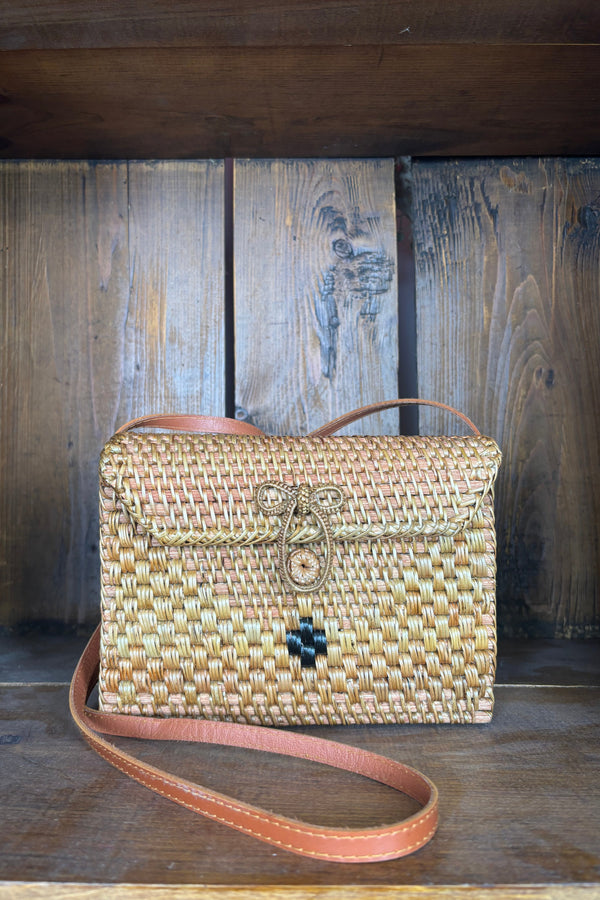 Rectangular Rattan Purse
