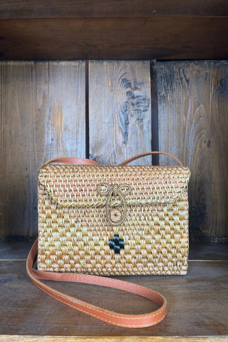 Rectangular Rattan Purse