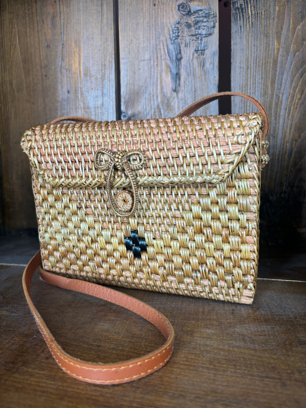 Rectangular Rattan Purse