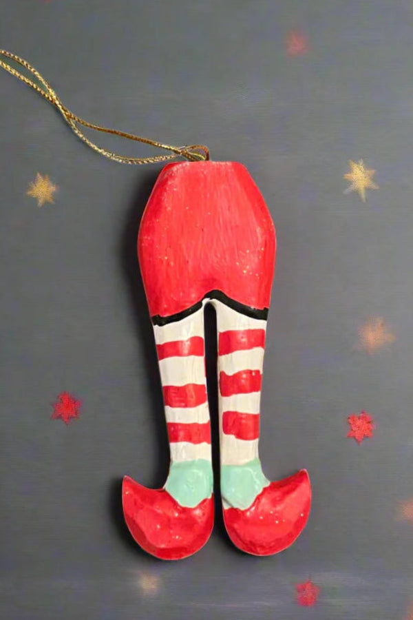 Hanging Elf Bum Ornament